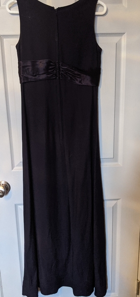 Long dark navy dress with shawl - Picture 2 of 4